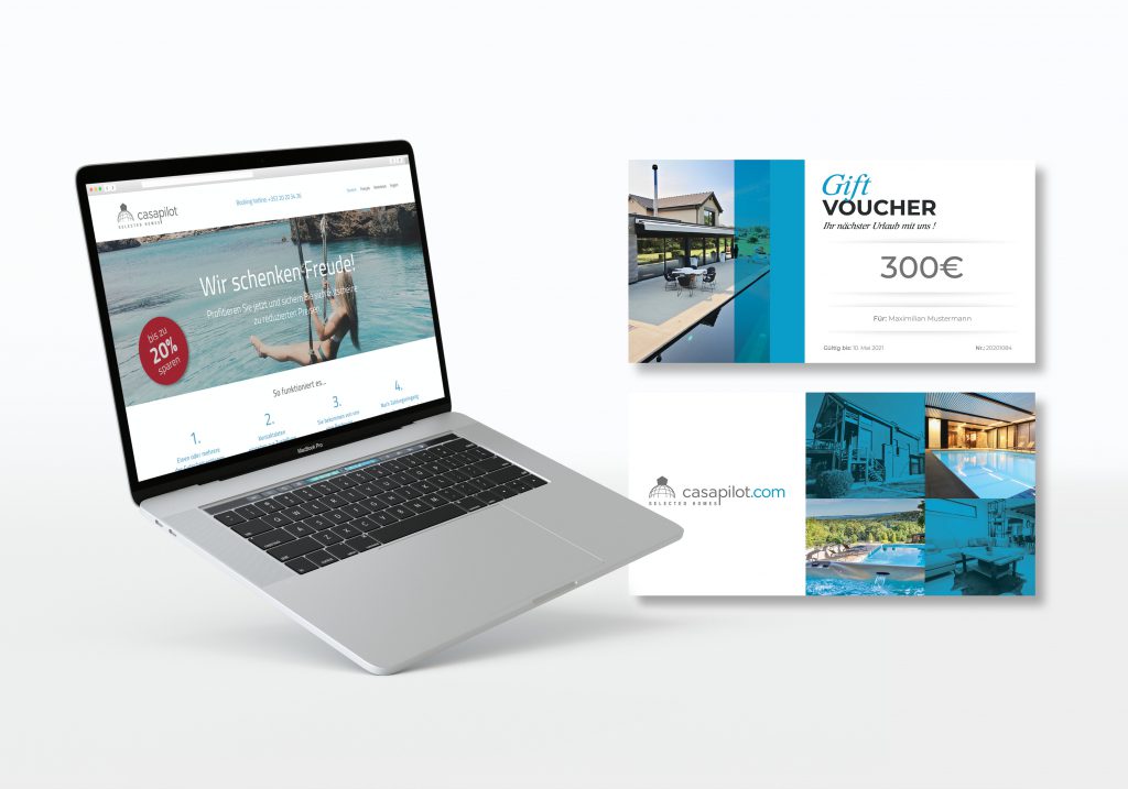 CASAPILOT Vouchers - Print + Web Design